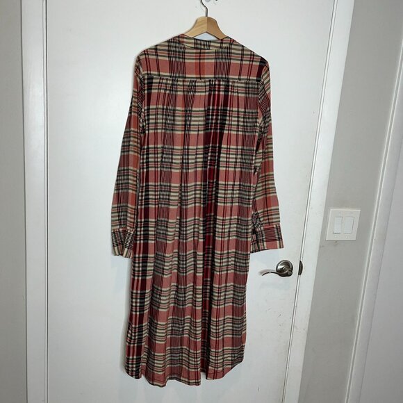 Free People Loralei Plaid Shirtdress Size Small Oversized Womens - Picture 8 of 12